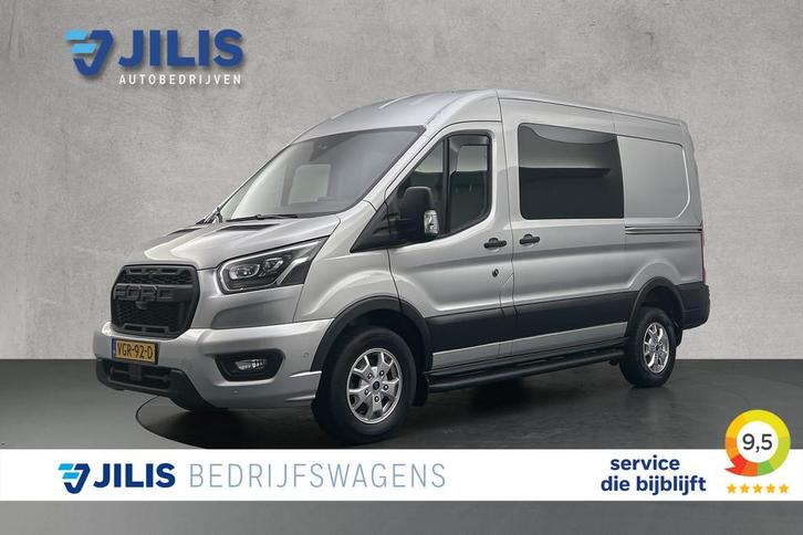 Ford Transit 2.0 TDCI 185 PK Limited dubbel Cabine | Camera, Auto's, Bestelauto's, Bedrijf, Te koop, Achteruitrijcamera, Adaptive Cruise Control