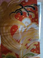 Traditionele Japanse obi riem orange gold wave, Ophalen of Verzenden