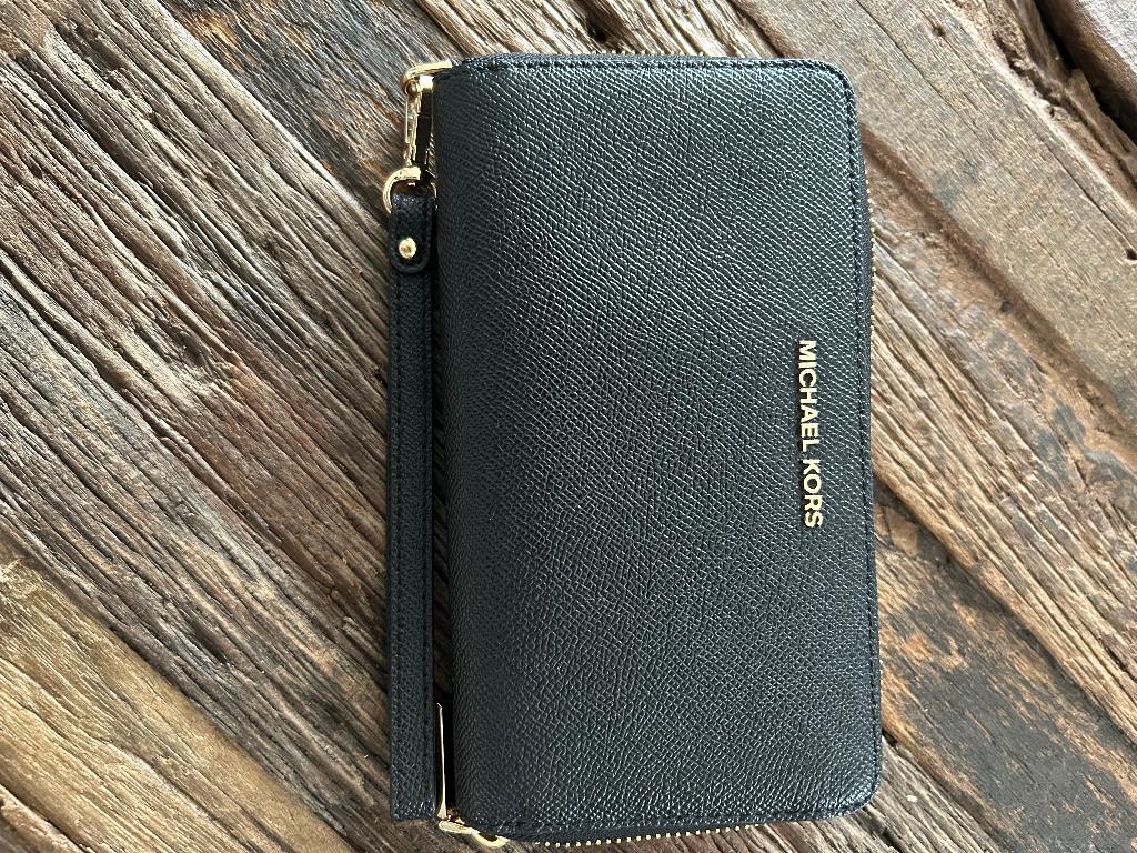 Michael Kors portemonnee – als nieuw, Sieraden, Tassen en Uiterlijk, Portemonnees, Ophalen, Zo goed als nieuw, Zwart, Leer