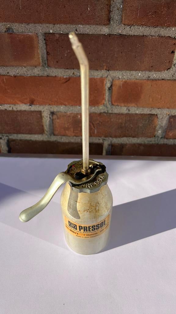 Vintage Pressol oliespuit1980Aluminium/messing West Germany, Ophalen of Verzenden