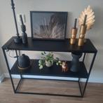 Stijlvolle zwarte console tafel, Huis en Inrichting, Tafels | Sidetables, 100 tot 150 cm, Ophalen of Verzenden, Zo goed als nieuw