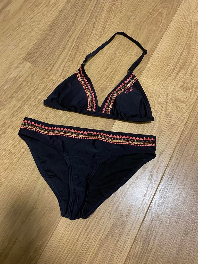 Zwart Protest bikini maat 164 met borduursel, Ophalen of Verzenden
