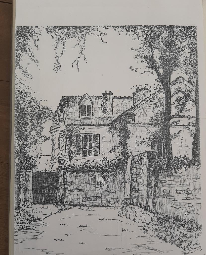 Markante tekening Gesigneerd Jansen, Ophalen