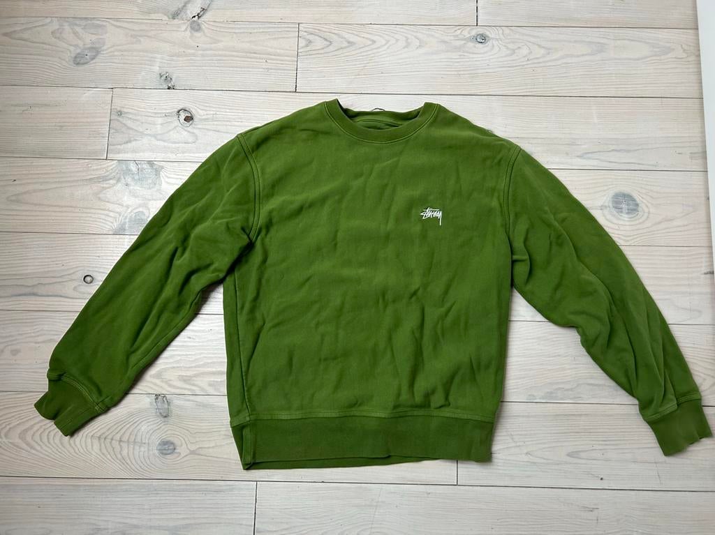 Groene Stussy sweater - Maat M - Zo goed als nieuw, Ophalen of Verzenden, Zo goed als nieuw, Maat 48/50 (M), Groen