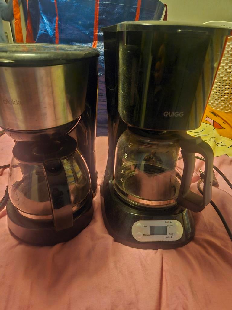 2 koffiezetapparaten (Dokkum & Quigg) - los of samen, Witgoed en Apparatuur, Gebruikt, Koffiemachine, Gemalen koffie, Ophalen of Verzenden