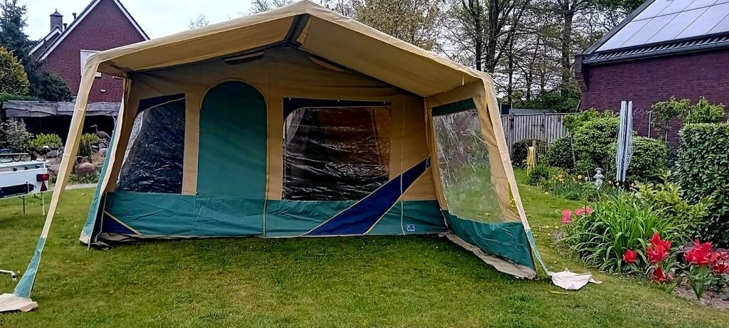 Jamer Texas uit 2003 met complete voortent luifel fietsenrek, Caravans en Kamperen, Vouwwagens, Ophalen of Verzenden