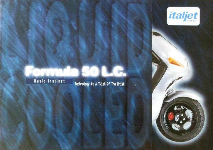 Folder ITALJET Formula 50 L.C. 1998, Fietsen en Brommers, Handleidingen en Instructieboekjes, Nieuw, Ophalen of Verzenden