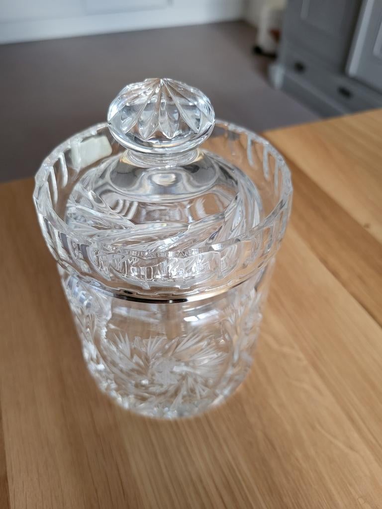 Kristallen potje met deksel - Violetta, Ophalen of Verzenden