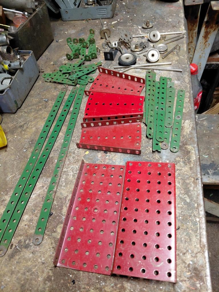 Vintage Meccano - Metalen Bouwonderdelen voor Jongens, Ophalen of Verzenden, Gebruikt, Bouwen