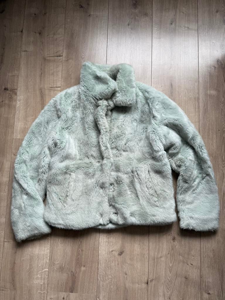 Imitatie bontjas sissyboy mintgroen maat S, Kleding | Dames, Jassen | Winter, Ophalen of Verzenden, Gedragen, Maat 36 (S), Groen
