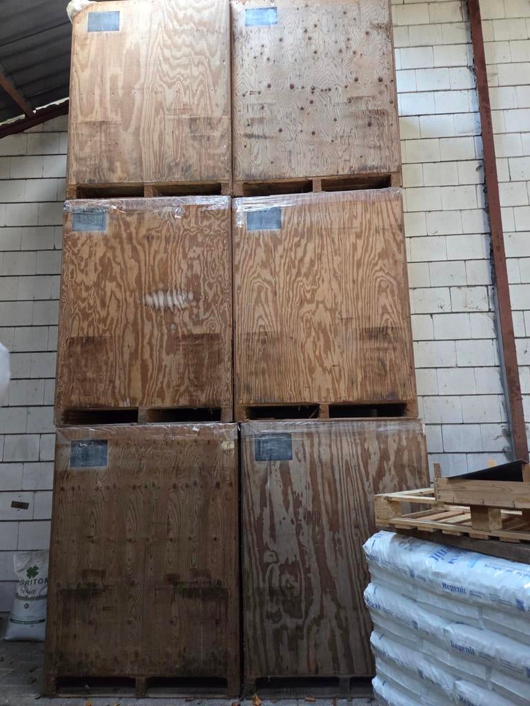 Opslag box, kist voor landbouw met aftap, Ophalen, Transport