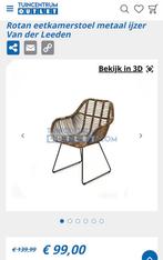 2 Rotan stoelen met metalen onderstel, Ophalen of Verzenden, Gebruikt, Rotan