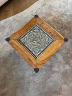 Salontafel teak mozaïek, Ophalen, Gebruikt, 50 tot 100 cm, Minder dan 50 cm