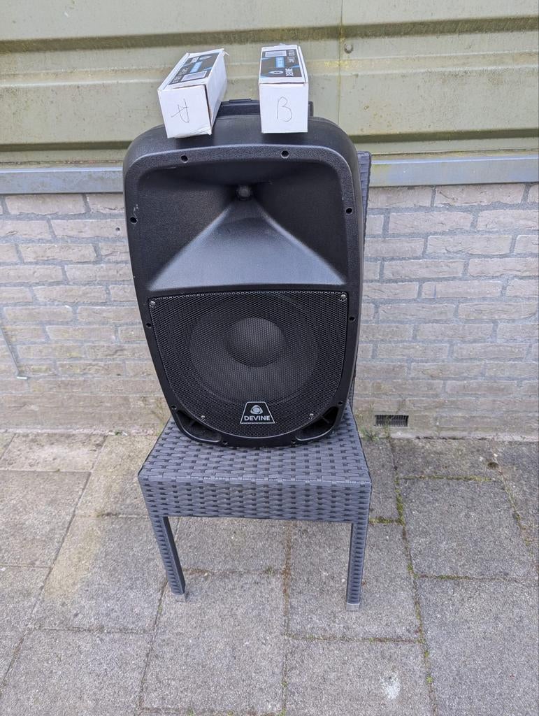 Speaker box draadloos met twee microfoons, Ophalen