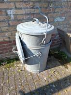 zinken prullenbak/ vuilnisemmer 2 stuks, Ophalen, 50 tot 75 cm