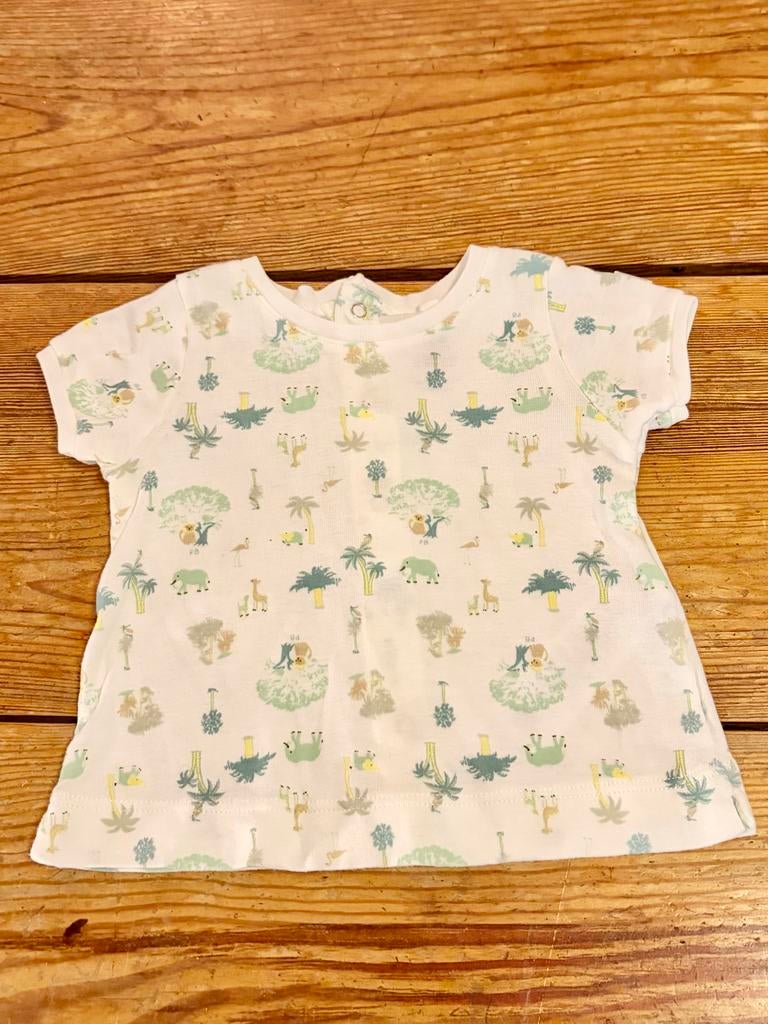 Petit Bateau zomer truitje safari print maat 56/62, Ophalen of Verzenden, Nieuw, Jongetje of Meisje, Shirtje of Longsleeve