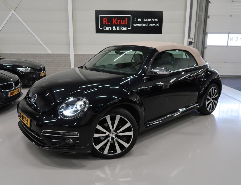 Volkswagen Beetle Cabriolet 1.4 TSI Exclusive Leer 19 inch S, Gebruikt, Zwart, Leder, Geïmporteerd