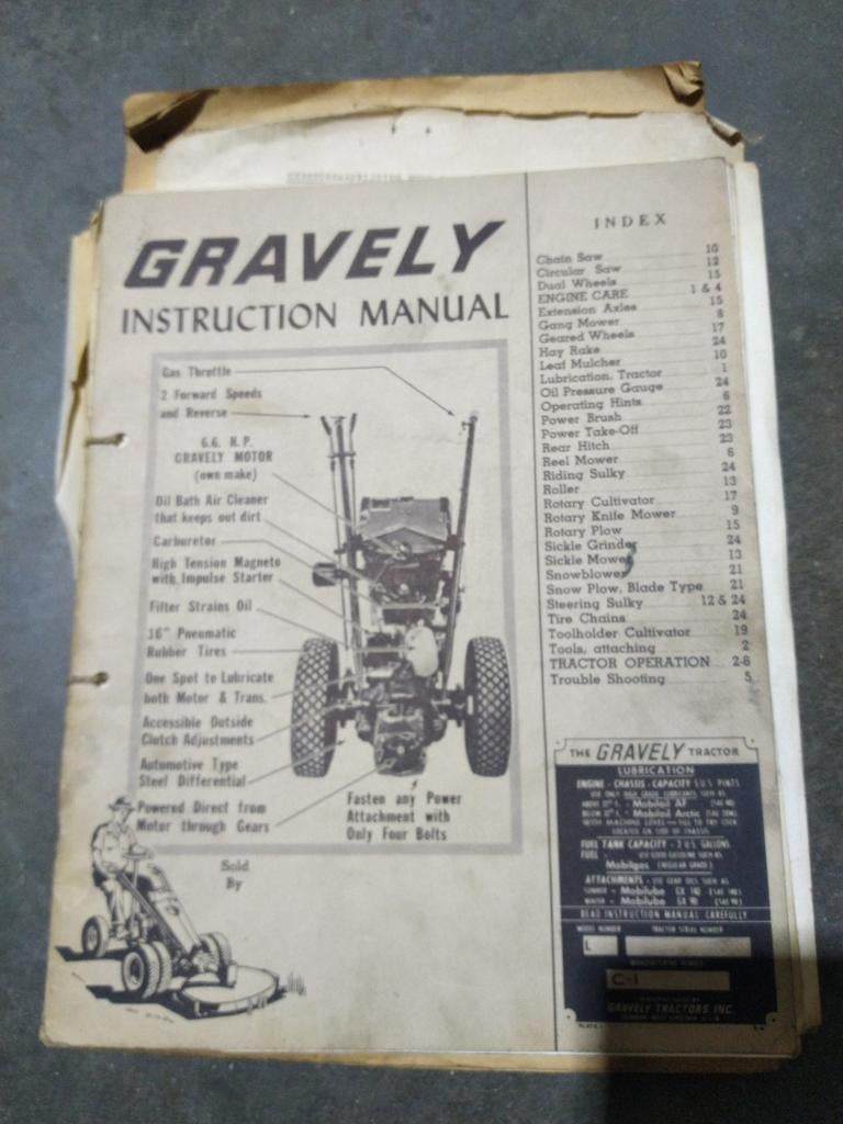 Onderdelen boek GRAVELY grasmaaier, Ophalen of Verzenden, 1980 tot heden, Tijdschrift