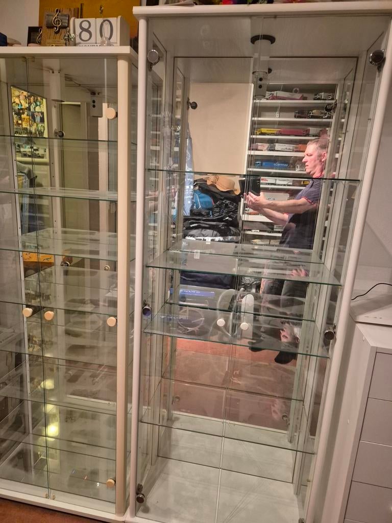 Vitrinekast, Ophalen, 50 tot 100 cm, Zo goed als nieuw, 150 tot 200 cm