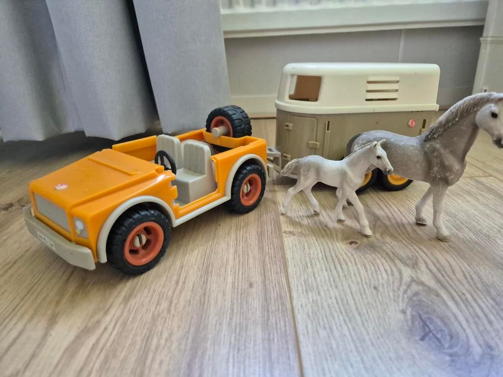 Schleich paarden trailer, Ophalen of Verzenden, Gebruikt
