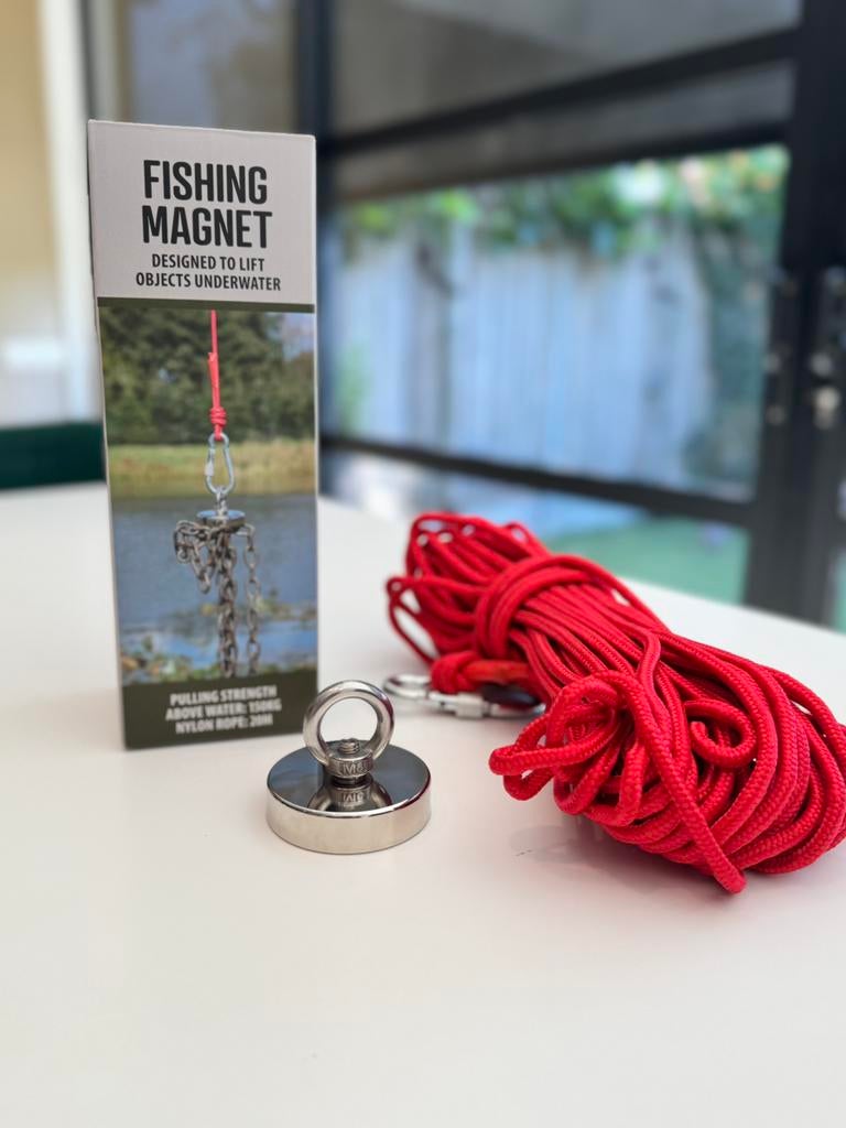 Vismagneet 150kg trekkracht, Hobby en Vrije tijd, Metaaldetectors, Ophalen of Verzenden, Zo goed als nieuw