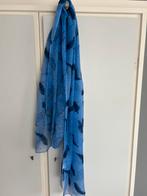 Blauw sjaaltje met donkerblauwe veren nr.4, Kleding | Dames, Mutsen, Sjaals en Handschoenen, Ophalen of Verzenden, Zo goed als nieuw