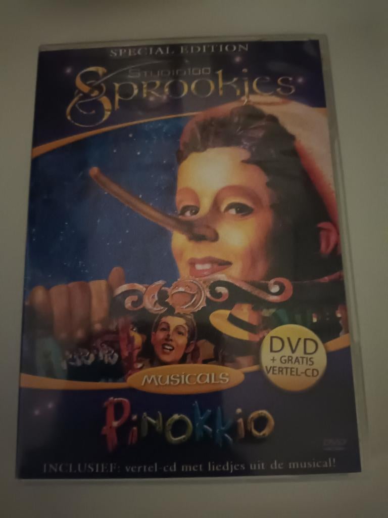 Dvd Studio 100 musicals pinokkio dvd + cd, Cd's en Dvd's, Alle leeftijden, Ophalen of Verzenden, Zo goed als nieuw