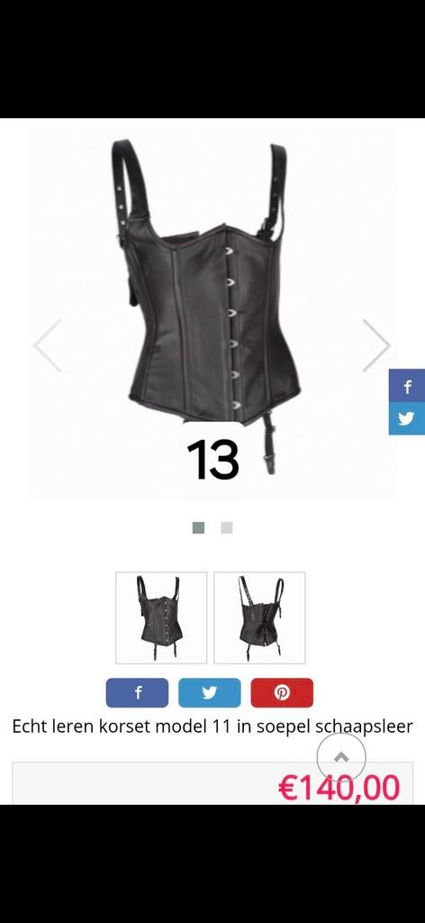 Nieuwe leren corsetten voor borstomvang 64 - 72 centimeter, Ophalen of Verzenden, Nieuw