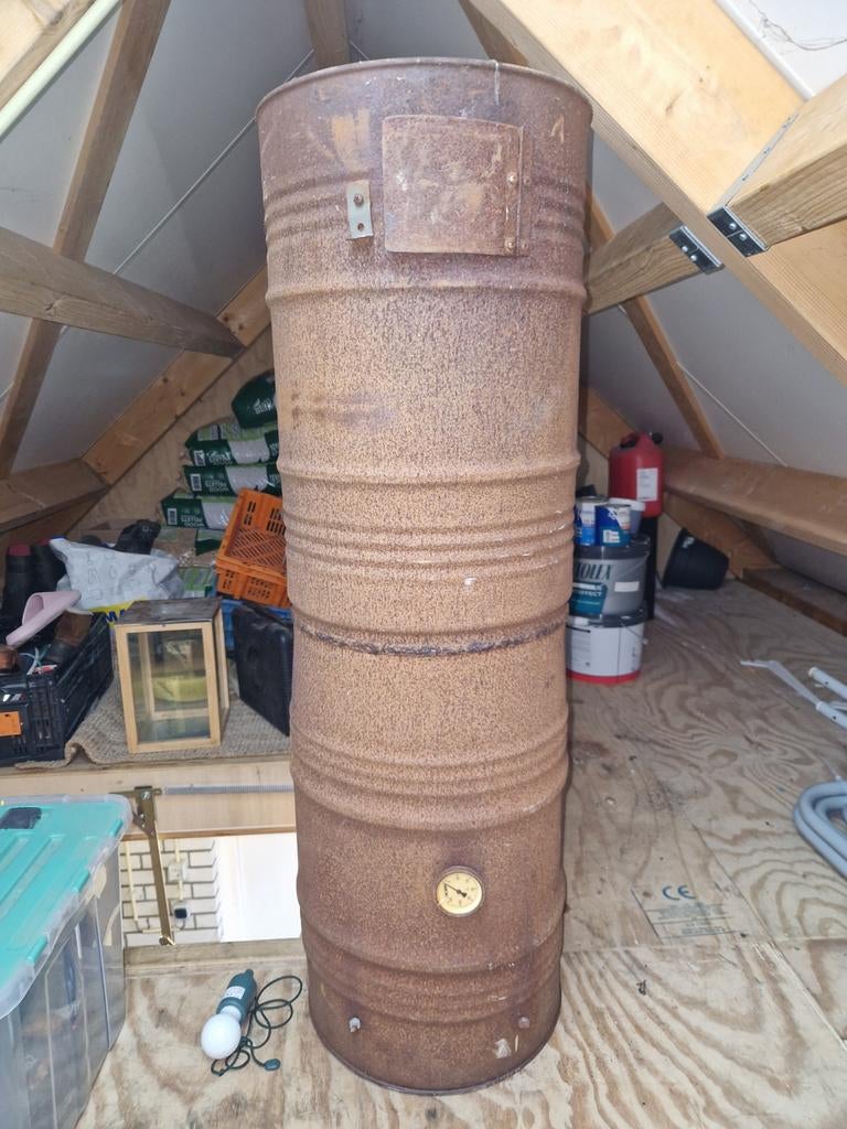 rookvat / rookton met thermometer, Ophalen of Verzenden, Gebruikt