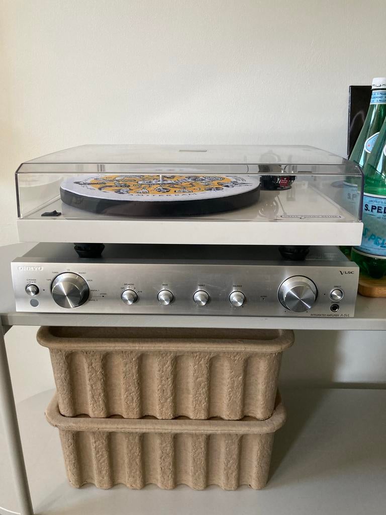 Onkyo A-5VL Geïntegreerde Versterker, Ophalen, Gebruikt, 60 tot 120 watt, Stereo