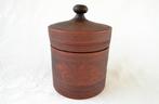 Antieke ronde Tabakspot / Bonbonnière - Volkskunst rond 1830, Ophalen of Verzenden, Gebruikt, Tabaksdoos of Verpakking