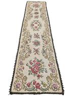 Vintage Retro bloemen tafelkleed loper floral 30x123cm, Ophalen of Verzenden
