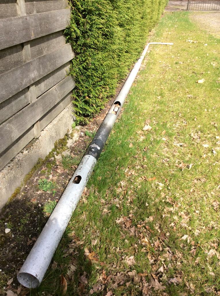 Lantaarnpaal, Tuin en Terras, Buitenverlichting, Ophalen, Gebruikt, Overige typen, Aluminium