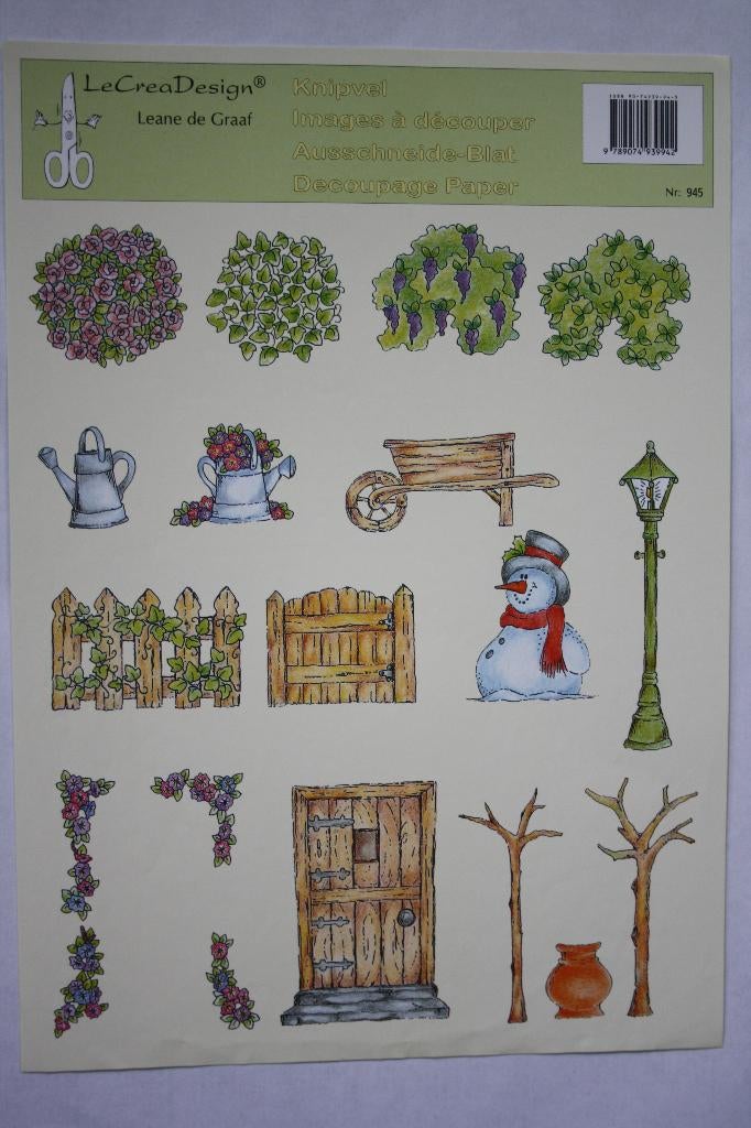 5 stuks Knipvellen Le Cea Design 6979, Hobby en Vrije tijd, Kaarten | Zelf maken, Ophalen of Verzenden, Nieuw, Overige thema's