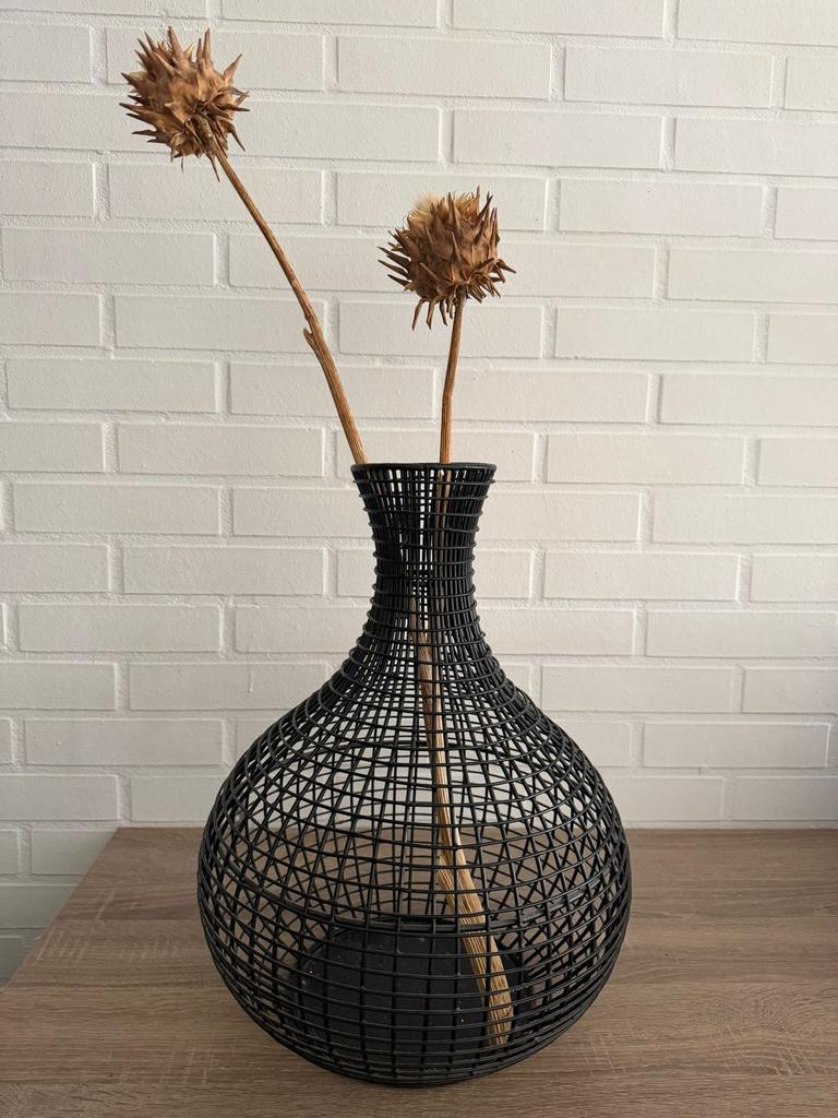 Metalen zwarte vaas, Ophalen, Wandklok