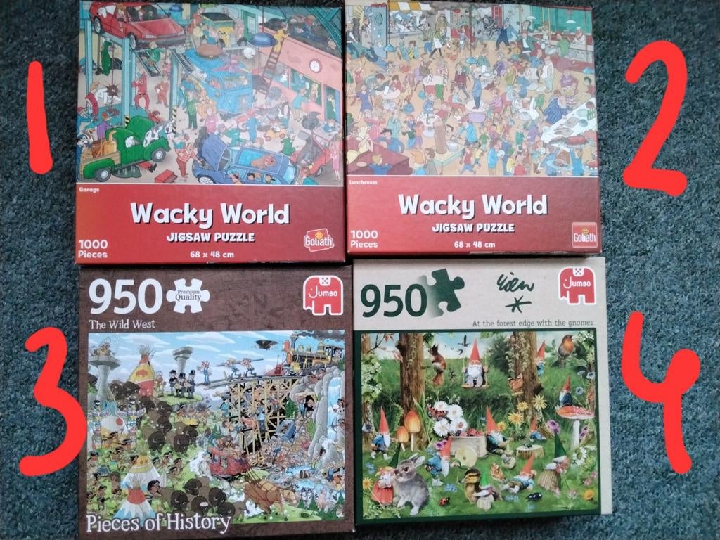 Puzzels - 1000 en 950 stukjes, Ophalen of Verzenden, 500 t/m 1500 stukjes, Zo goed als nieuw