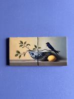 tegeltjes Zwaluw en citroen, Verzenden, Decoratieobject, Steen/keramiek, Zo goed als nieuw