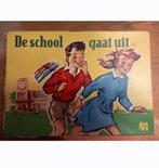 Bordspel 'De school gaat uit' - Jaren '60 - Compleet, Hobby en Vrije tijd, Gezelschapsspellen | Bordspellen, Vijf spelers of meer