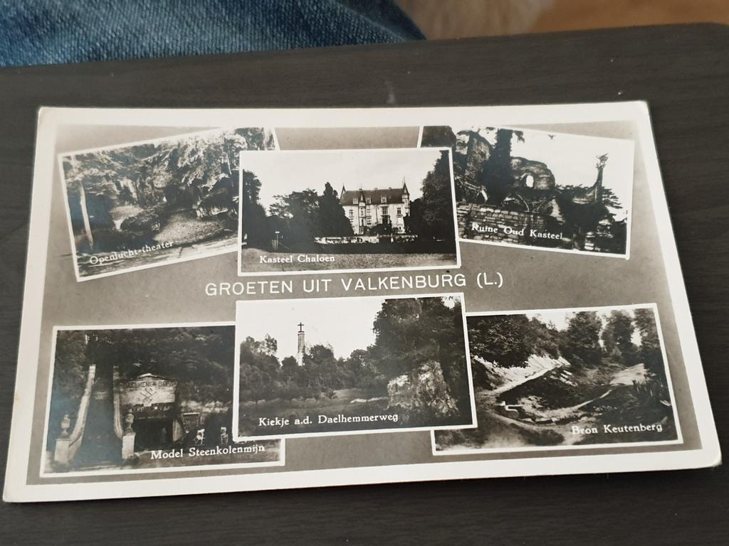 Groeten uit Valkenburg 1951, Ophalen of Verzenden, 1940 tot 1960, Ongelopen, Limburg