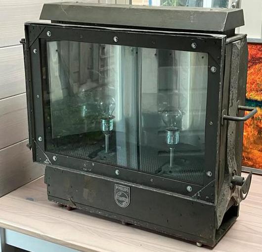 Philips kachel omgebouwd tot lamp, Ophalen