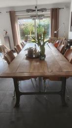 Eettafel Artistiek met arduin natuursteen, Huis en Inrichting, Tafels | Eettafels, 200 cm of meer, Zo goed als nieuw, Metaal, Rechthoekig