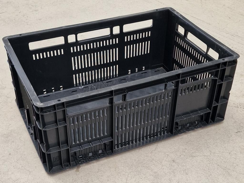 30 super sterke zwarte kratten 60x40x23, Doe-het-zelf en Verbouw, Kratten en Dozen, Ophalen, Gebruikt, 40 tot 60 cm, 50 tot 75 cm