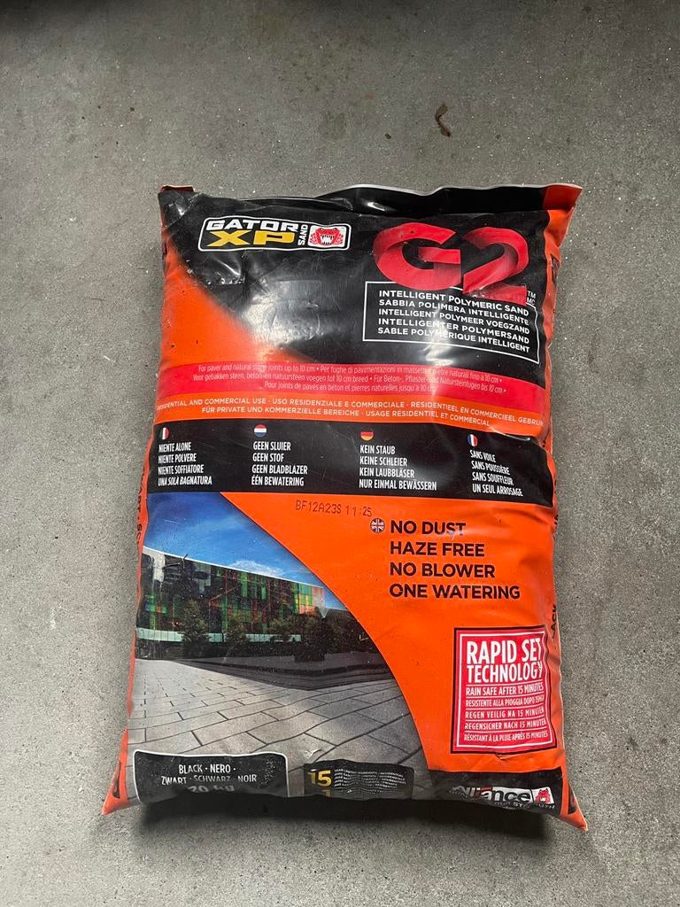Gatorsand XP G2 polymeerzand, zwart 20 kg (6 zakken), Ophalen, Nieuw, Voegzand