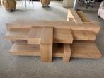 Ambachtelijke design salontafel, Ophalen, Eikenhout, 200 cm of meer, 50 tot 100 cm