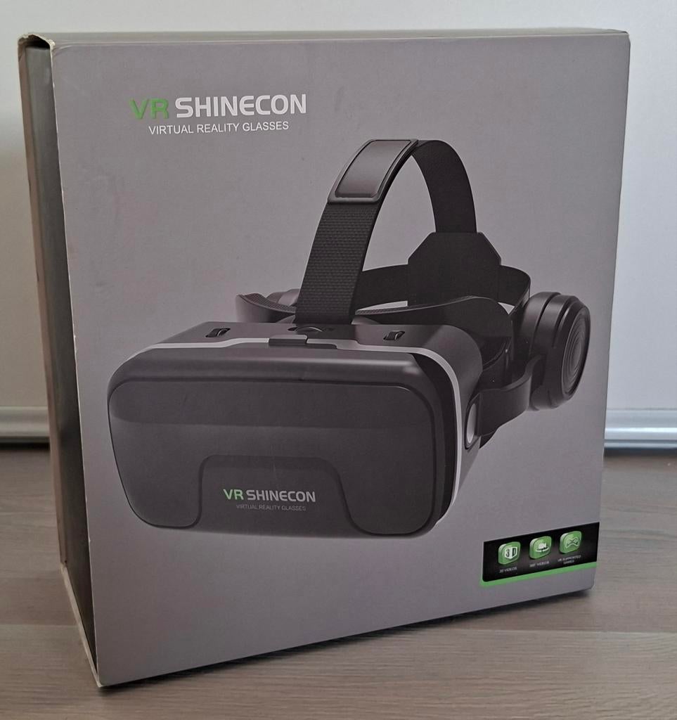 VR Shinecon Virtual Reality Bril voor Smartphone, Spelcomputers en Games, Virtual Reality, Zo goed als nieuw, Telefoon, VR-bril