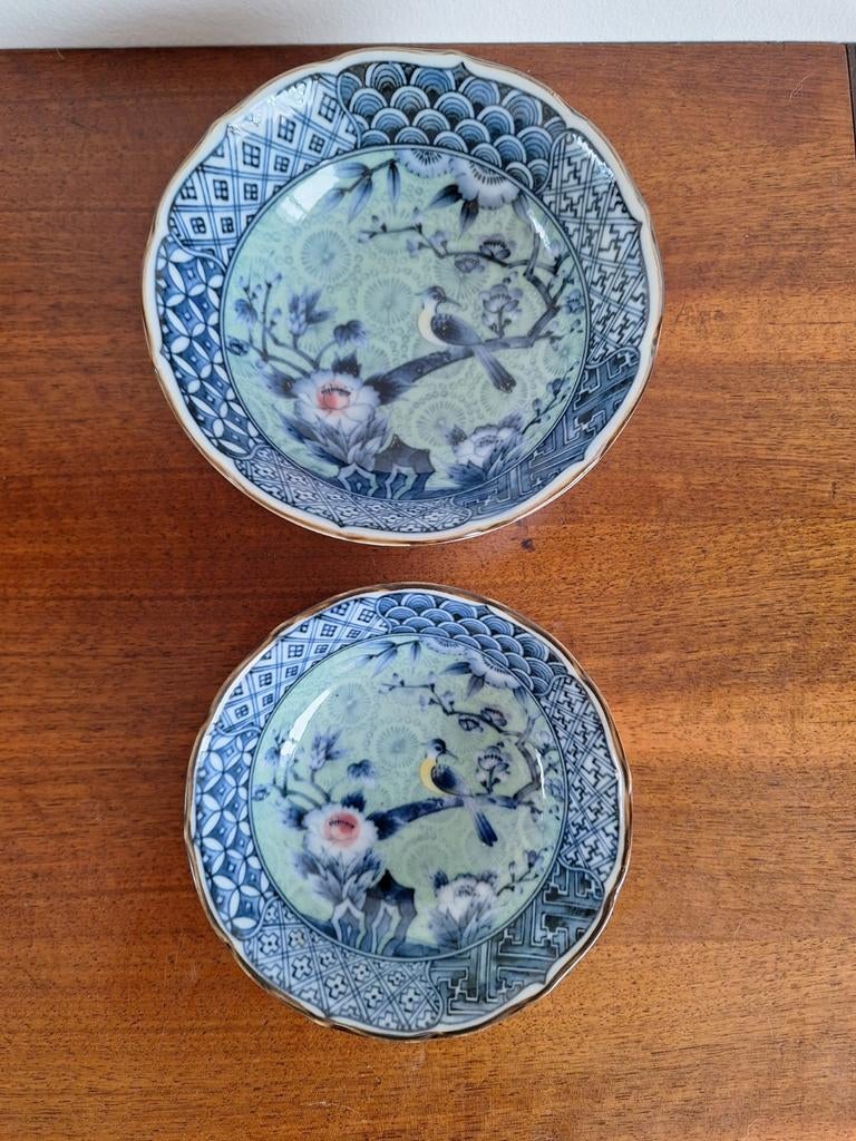 2 Japans Arita Yaki porseleinen kommen, Imari stijl, Ophalen of Verzenden