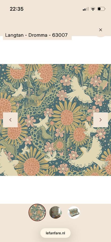 Rol midbec behang langtan dromma 63007, Huis en Inrichting, Stoffering | Behang, Ophalen of Verzenden, 10 tot 25 m²