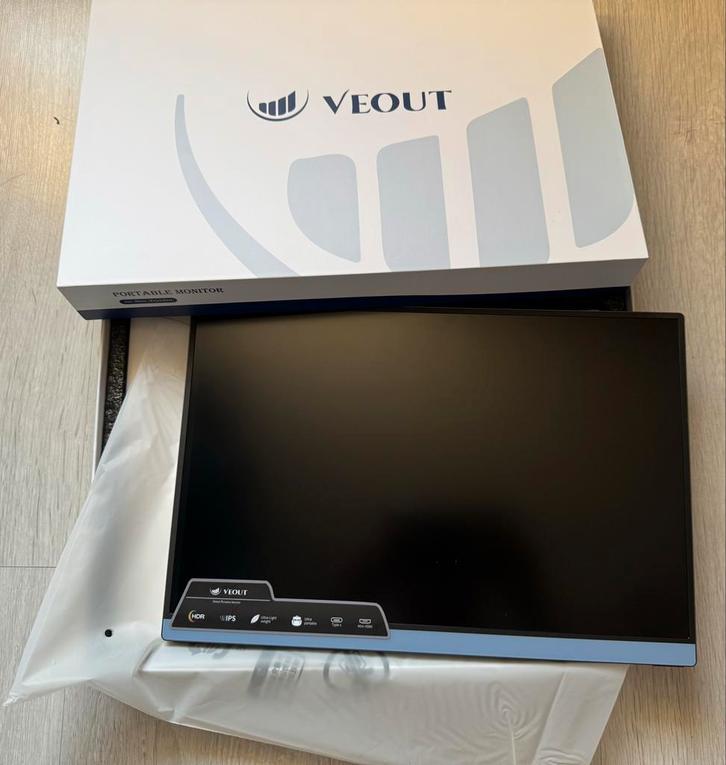 Veout 16 inch IPS Draagbare Monitor 1920x1200 60Hz 10-bit, Computers en Software, Monitoren, Nieuw, 60 Hz of minder, USB-C, Gaming