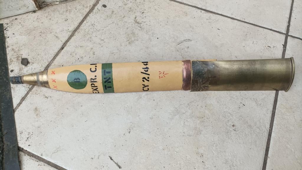 Doorsnede 95mm Brits tank granaat ww2, Verzamelen, Militaria | Tweede Wereldoorlog, Ophalen of Verzenden, Landmacht, Engeland