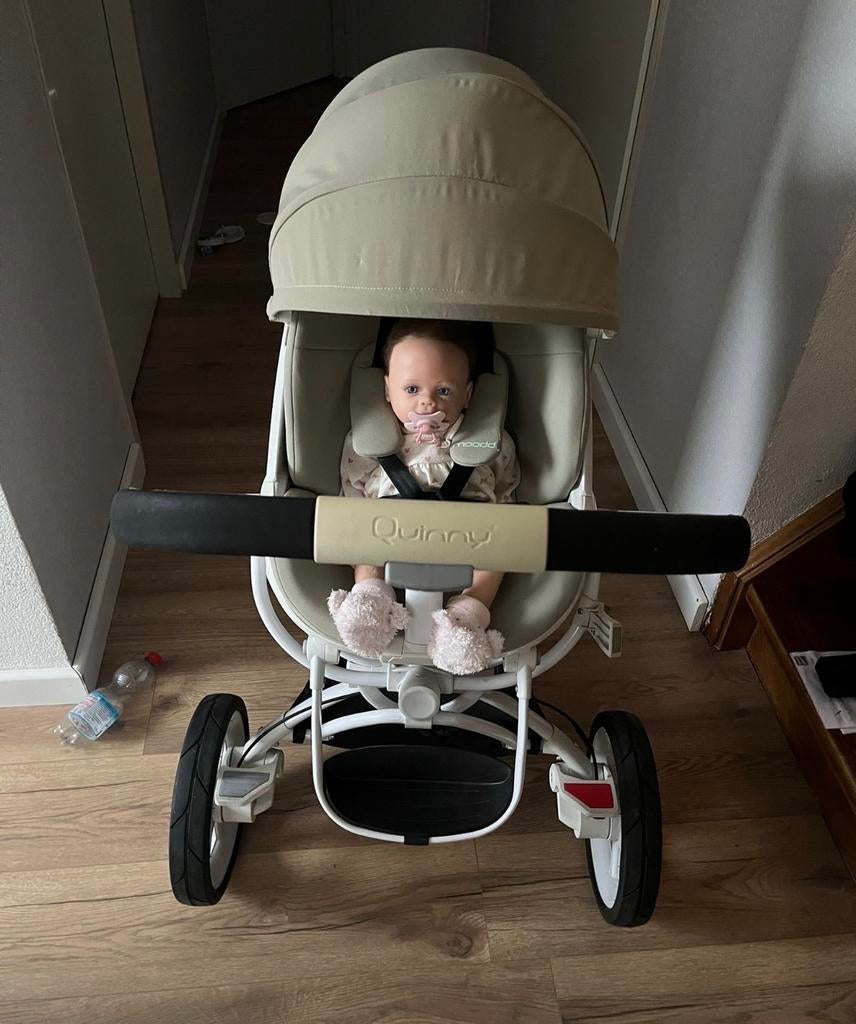 Quinny Moodd kinderwagen olijfgroen, Gebruikt, Ophalen, Kinderwagen, Verstelbare duwstang